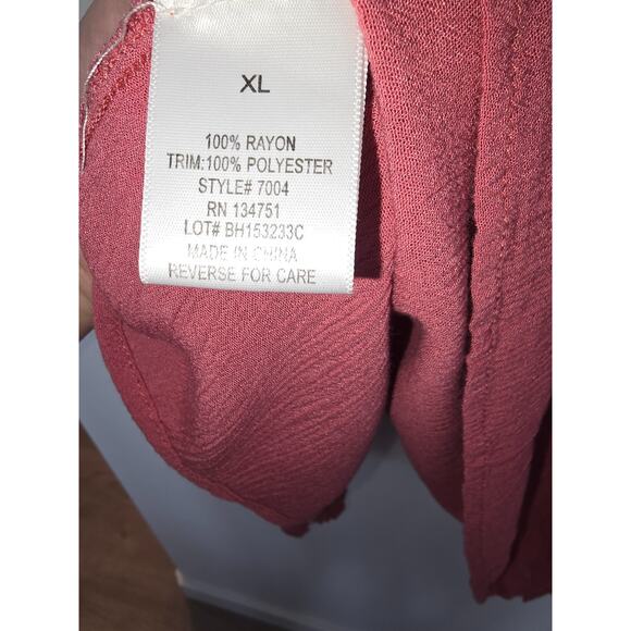 Romantic Pink Dusty Rose Fairy Coquette Dainty Top XL Crochet Boho Whimsical - Picture 10 of 10